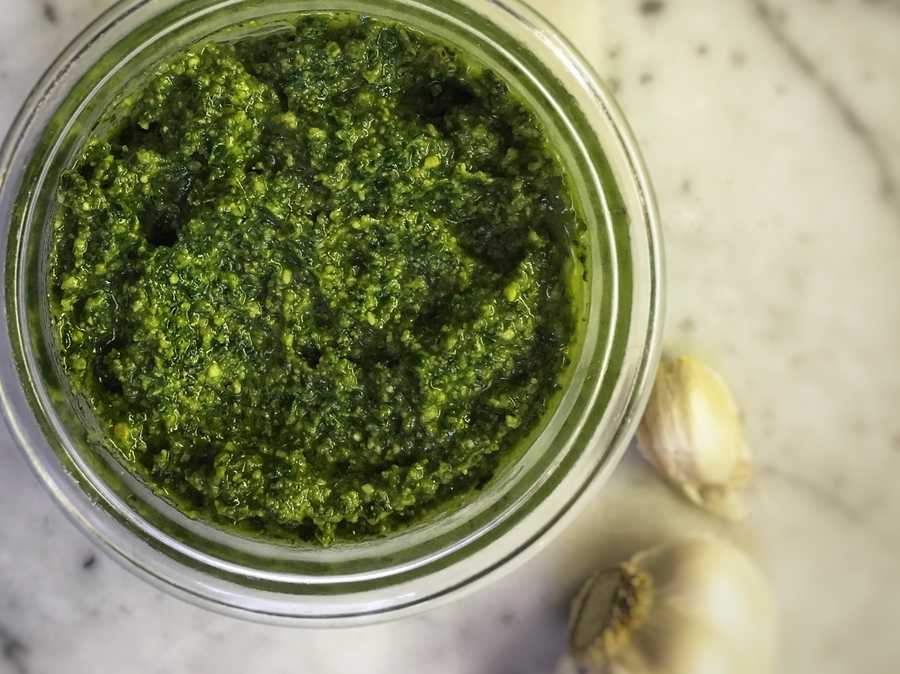 Basil pesto packed with phytonutrients