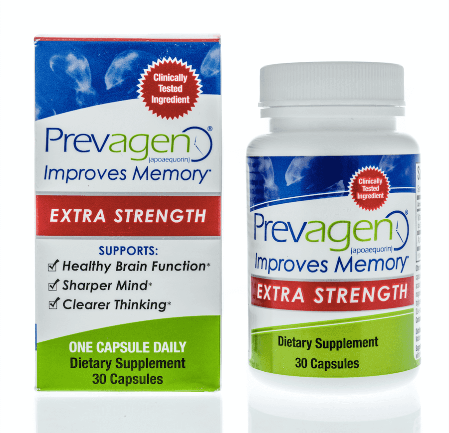 Box and bottle of Prevagen supplement
