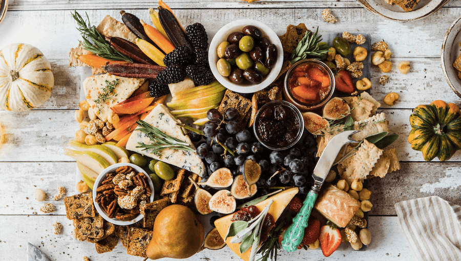 Fruit and cheese board