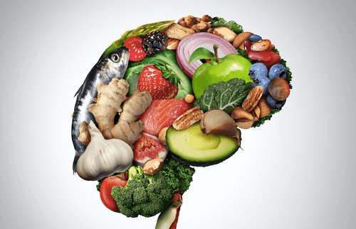 Foods in the shape of a brain
