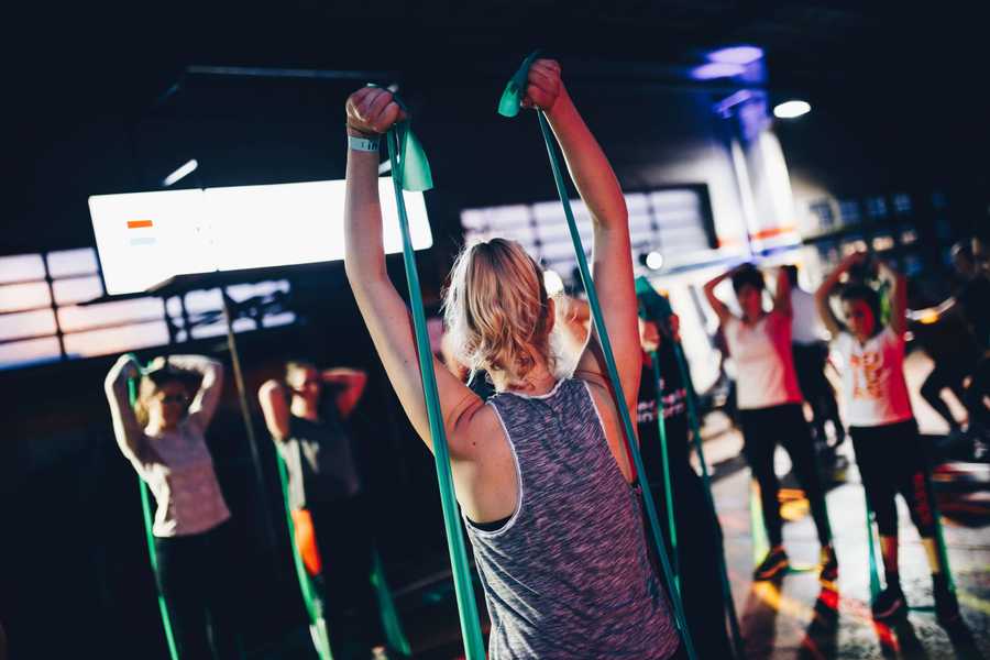 Women at a workout class