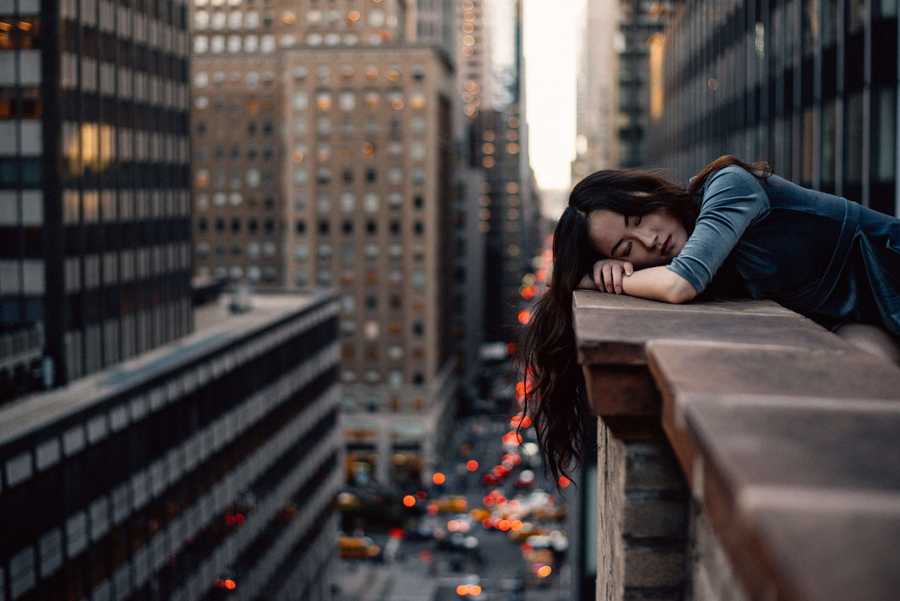 Women resting in the city