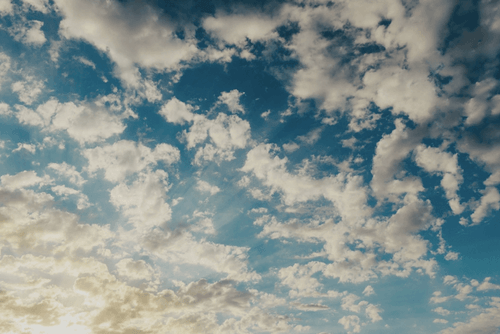 Blue sky with mixed clouds
