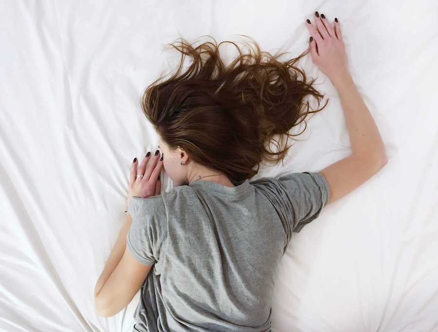 Woman sleeping in bed